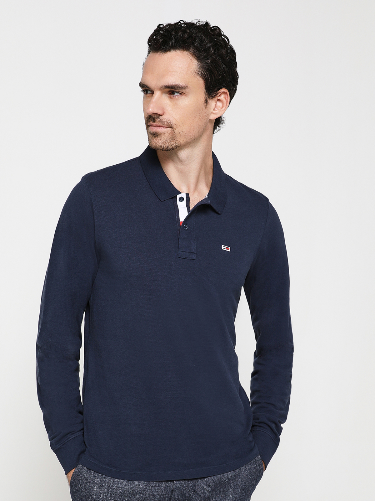 Tommy jeans polo bleu marine homme