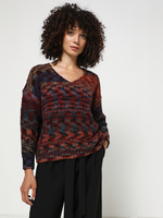 LA FEE MARABOUTEE Pull Grosses Mailles Rouge bordeaux