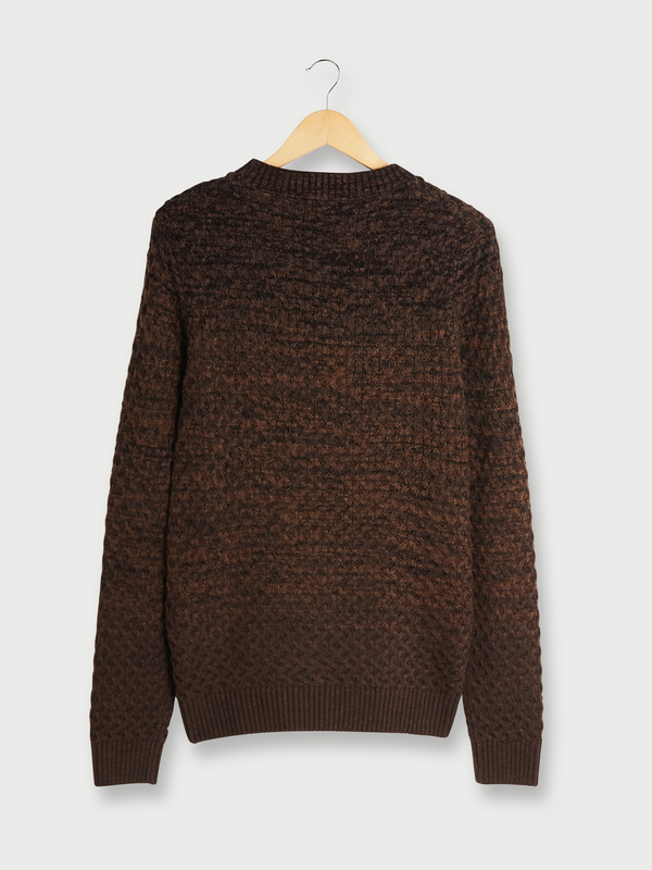 JACK AND JONES Pull Col Rond, Maille Moulin Marron Photo principale