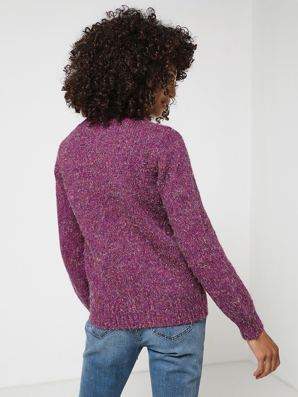 MOLLY BRACKEN Pull Manches Longues Bouffantes Rose Photo principale