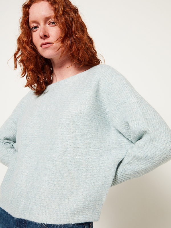 ONLY Pull Oversize En Maille Ctele Vert Photo principale