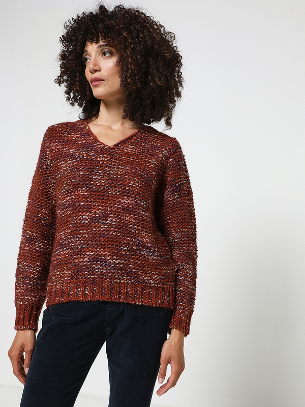 LA FEE MARABOUTEE Pull Grosses Mailles Rouge Photo principale