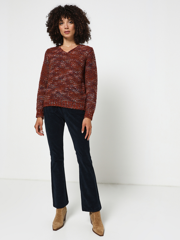 LA FEE MARABOUTEE Pull Grosses Mailles Rouge Photo principale