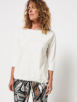 BETTY BARCLAY Sweat-shirt  Motif En Paillettes Et Sequins Blanc