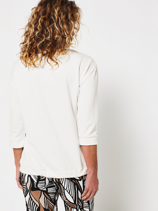 BETTY BARCLAY Sweat-shirt  Motif En Paillettes Et Sequins Blanc Photo principale