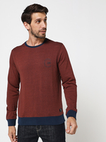 BASEFIELD Sweat-shirt Ray, Col Rond Rouge bordeaux