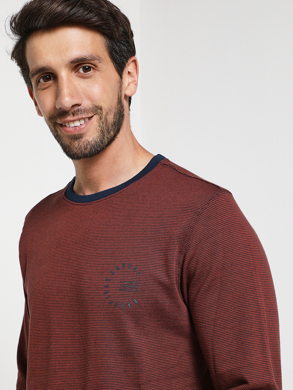 BASEFIELD Sweat-shirt Ray, Col Rond Rouge bordeaux Photo principale