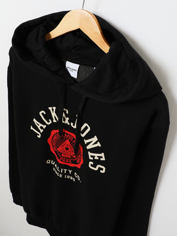 JACK AND JONES Sweat-shirt + Fit , Grand Logo Noir Photo principale