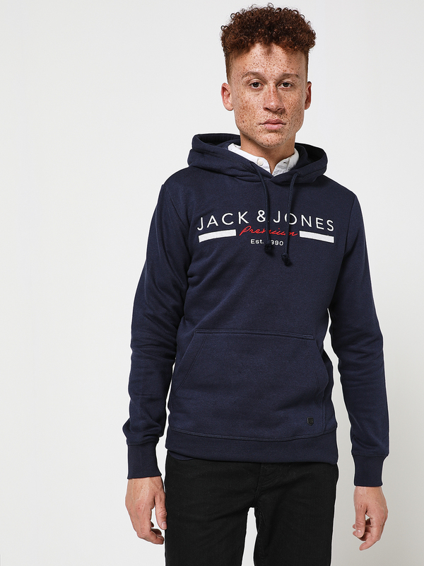 JACK AND JONES Sweat-shirt Logo Signature Bleu marine