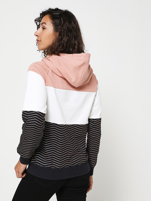 ONLY Sweat-shirt Colorblock Corail Photo principale