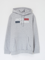 JACK AND JONES Sweat-shirt Logo Stri Gris