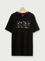 JACK AND JONES Tee-shirt + Fit, Logo Camouflage Noir