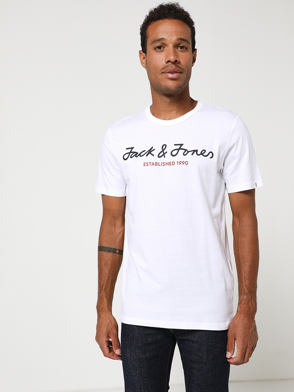 JACK AND JONES Tee-shirt Logo Signature Blanc