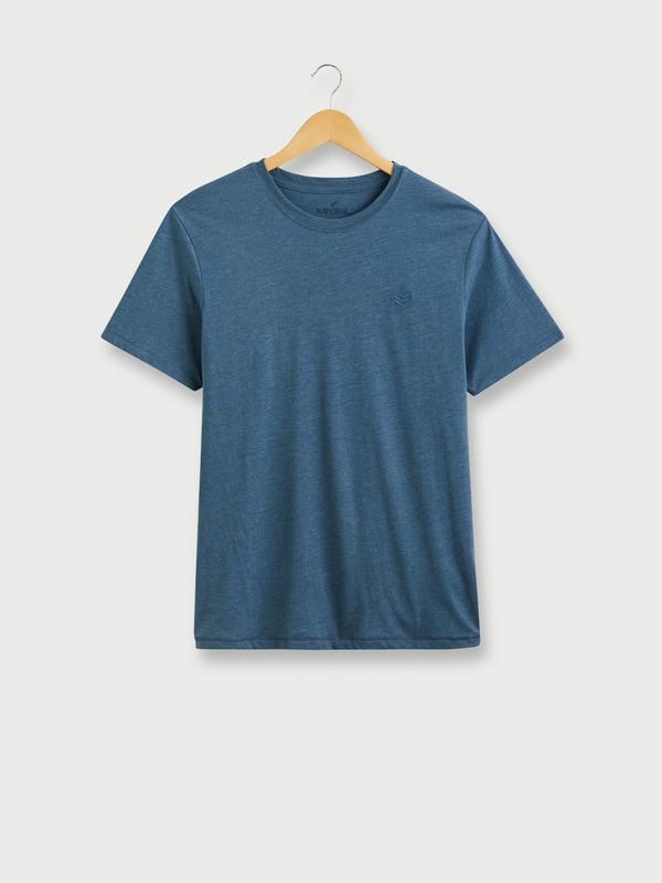 KAPORAL Tee-shirt Col Rond, Logo Sur La Poitrine Bleu