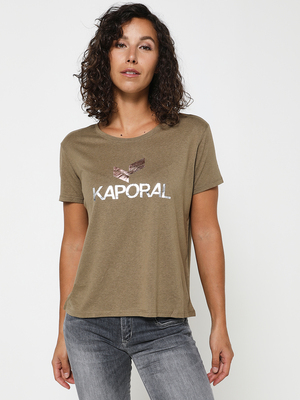 KAPORAL Tee-shirt Logo Métallisé Taupe