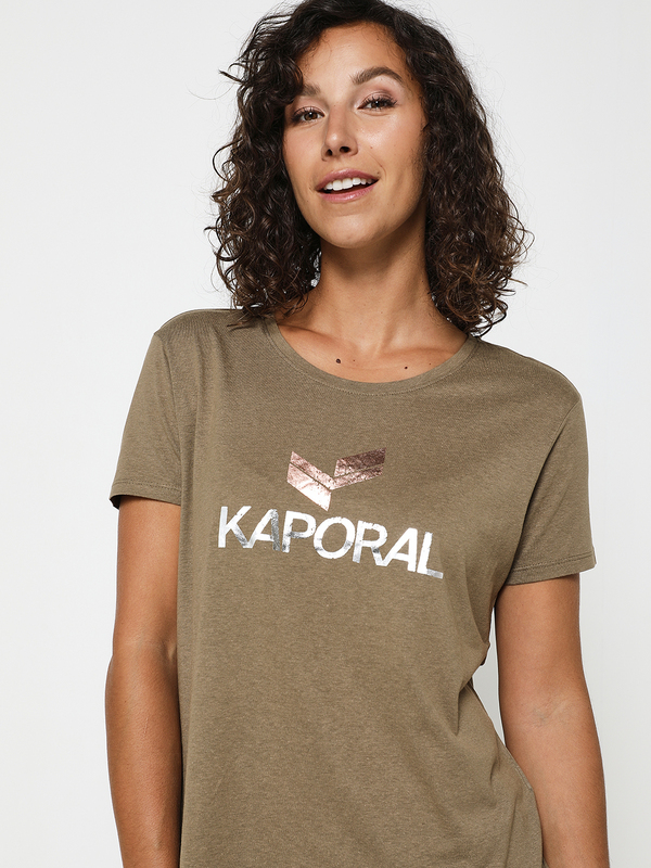 KAPORAL Tee-shirt Logo Mtallis Taupe Photo principale