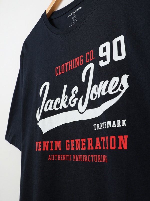JACK AND JONES Tee-shirt + Fit, Grand Logo Bleu marine Photo principale