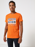 JACK AND JONES Tee-shirt Logo Expdition Orange