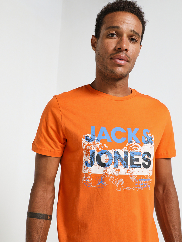 JACK AND JONES Tee-shirt Logo Expdition Orange Photo principale