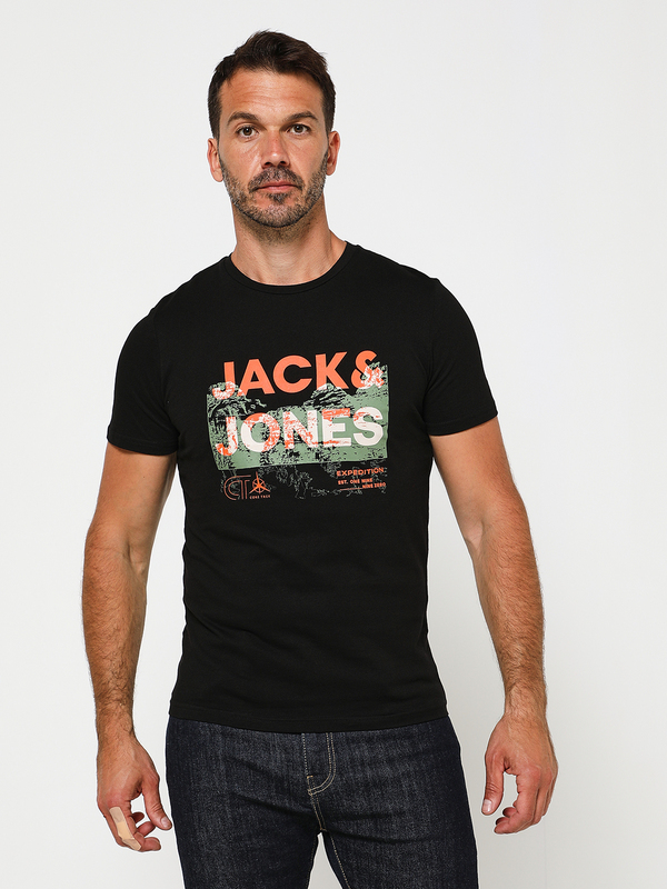 JACK AND JONES Tee-shirt Logo Expdition Noir Photo principale