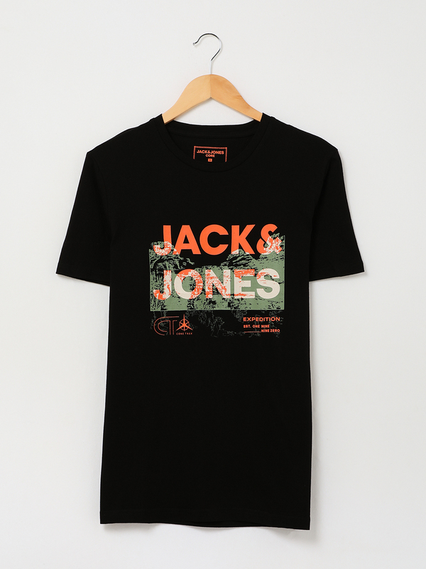 JACK AND JONES Tee-shirt Logo Expdition Noir Photo principale