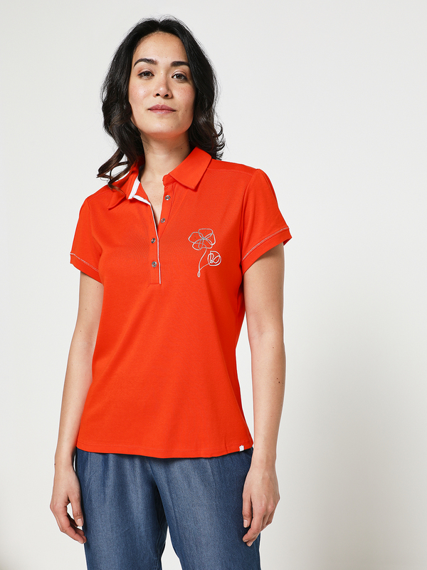 CHRISTINE LAURE Tee-shirt Esprit Polo Orange Photo principale