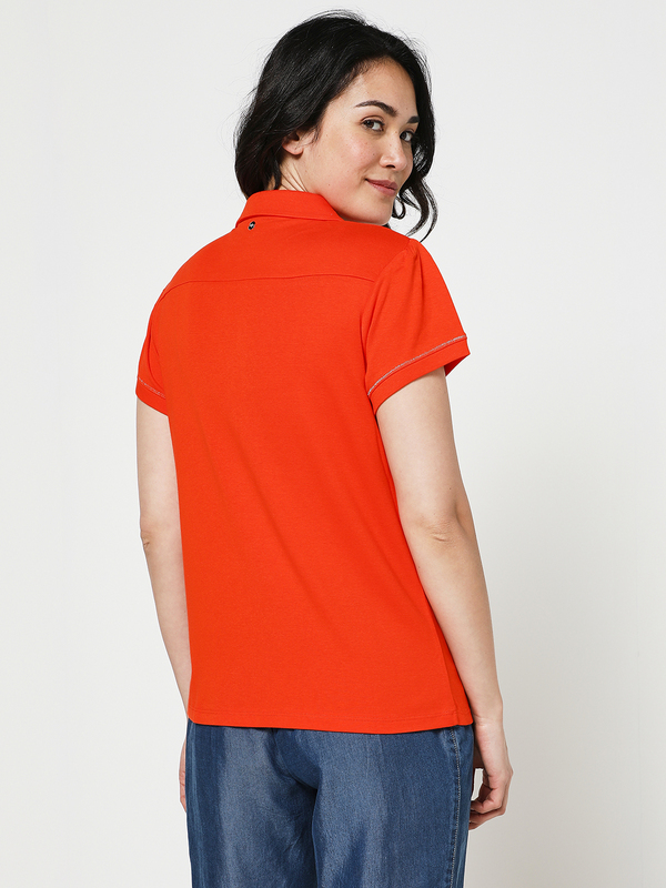 CHRISTINE LAURE Tee-shirt Esprit Polo Orange Photo principale