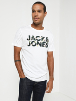 JACK AND JONES Tee-shirt Logo Camouflage Blanc