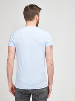 TOMMY HILFIGER Tee-shirt Extra Slim Uni, Mini Logo Brod Bleu
