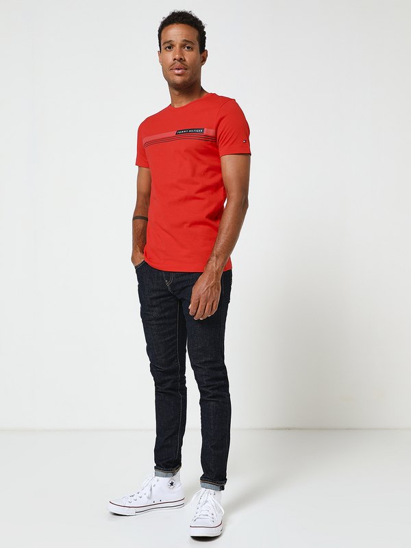 TOMMY HILFIGER Tee-shirt Rayures Places Rouge Photo principale