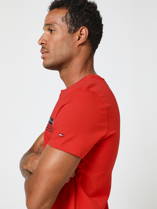 TOMMY HILFIGER Tee-shirt Rayures Places Rouge Photo principale