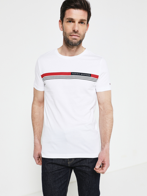 TOMMY HILFIGER Tee-shirt Rayures Places Blanc Photo principale