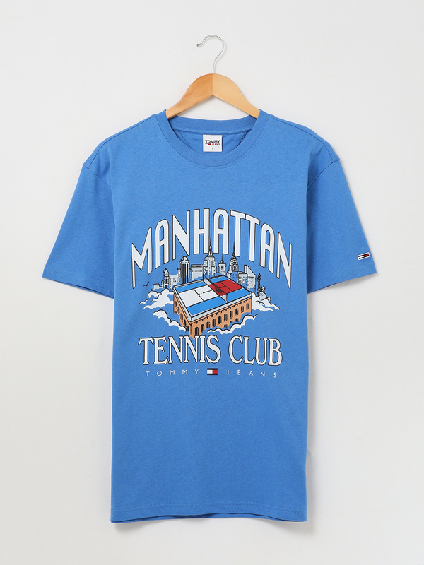 TOMMY JEANS Tee-shirt Tennis Club Manhattan Bleu ciel Photo principale