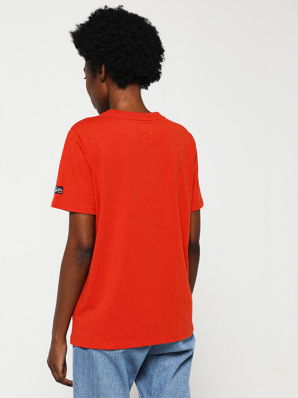 SUPERDRY Tee-shirt Logo Bicolore Orange fonc Photo principale
