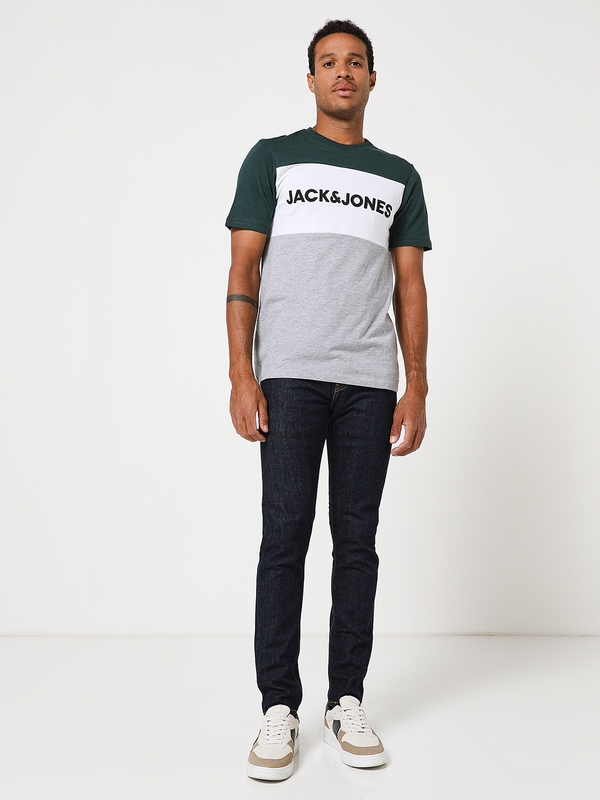 JACK AND JONES Tee-shirt Colorblock Vert Photo principale