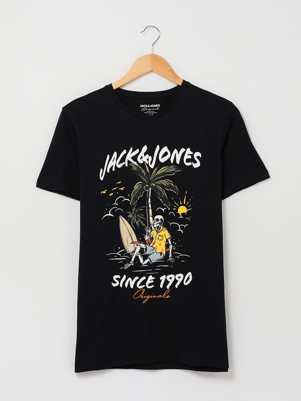 JACK AND JONES Tee-shirt Tte De Mort Bleu marine Photo principale