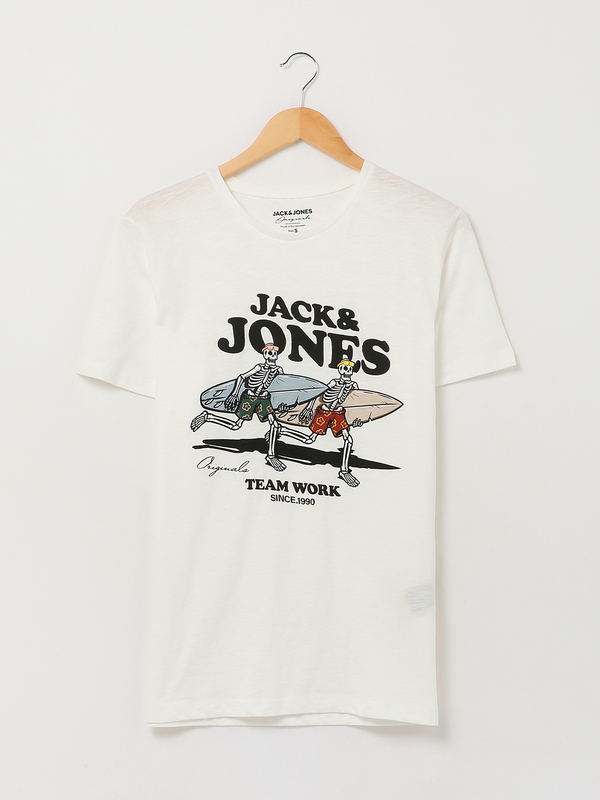 JACK AND JONES Tee-shirt Tte De Mort Blanc Photo principale