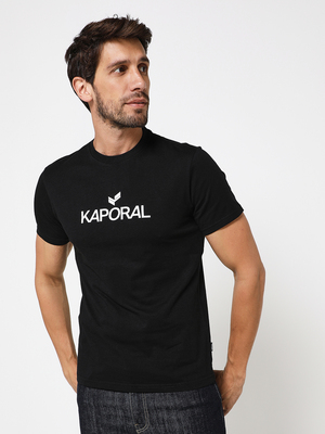 KAPORAL Tee-shirt Logo Signature En Coton Biologique Noir