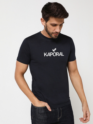 KAPORAL Tee-shirt Logo Signature En Coton Biologique Bleu marine