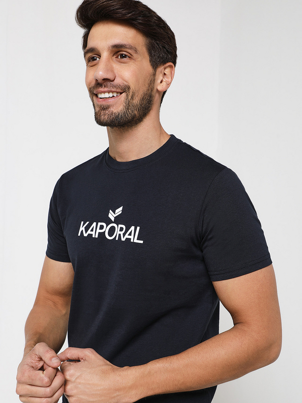 KAPORAL Tee-shirt Logo Signature En Coton Biologique Bleu marine Photo principale