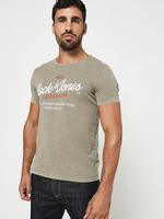JACK AND JONES Tee-shirt  Logo Imprim Vert kaki