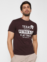 PETROL INDUSTRIES Tee-shirt Print Plac Rouge bordeaux