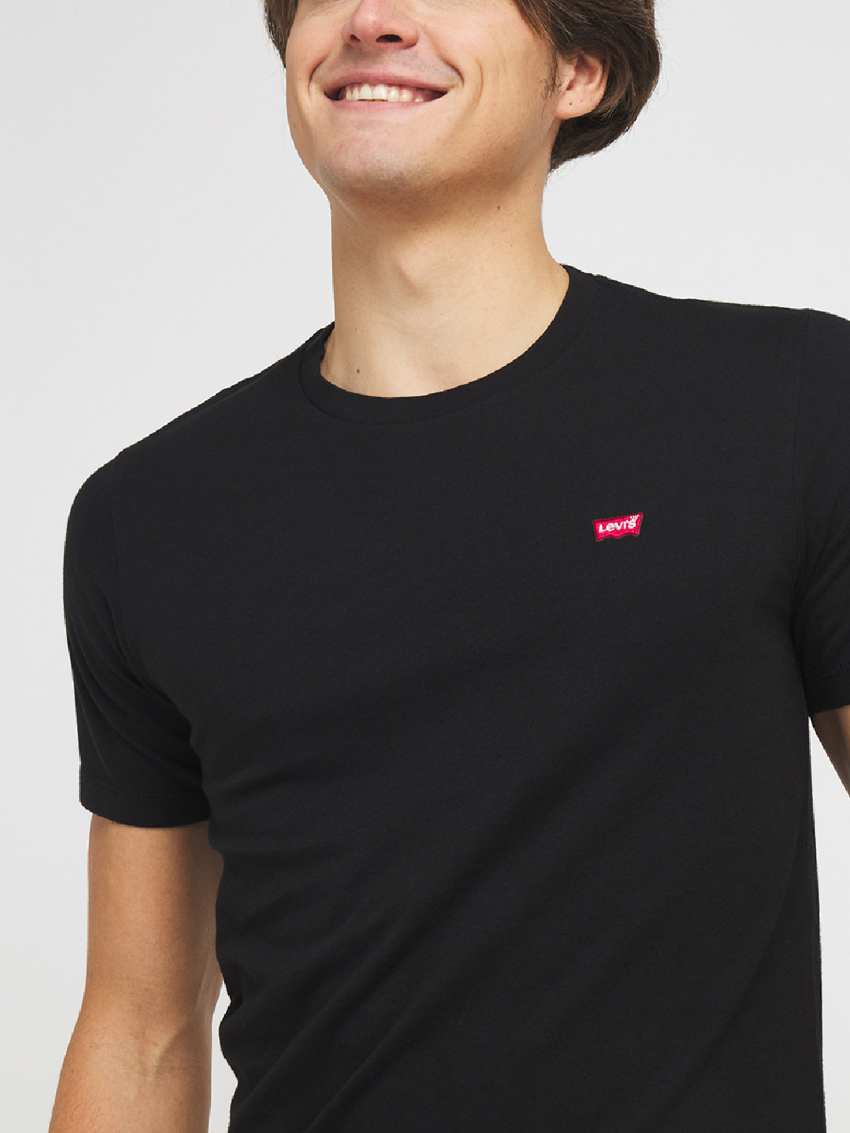T Shirt Levi's homme Original Tee kaki logo brodé