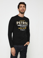 PETROL INDUSTRIES Tee-shirt Manches Longues, Grand Logo Noir