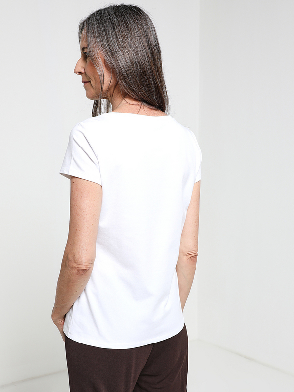 COMMA Tee-shirt Visage Femme Blanc Photo principale