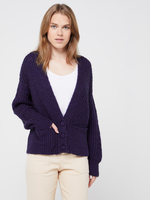ONE STEP Gilet Maille Perle Avec Mohair Violet