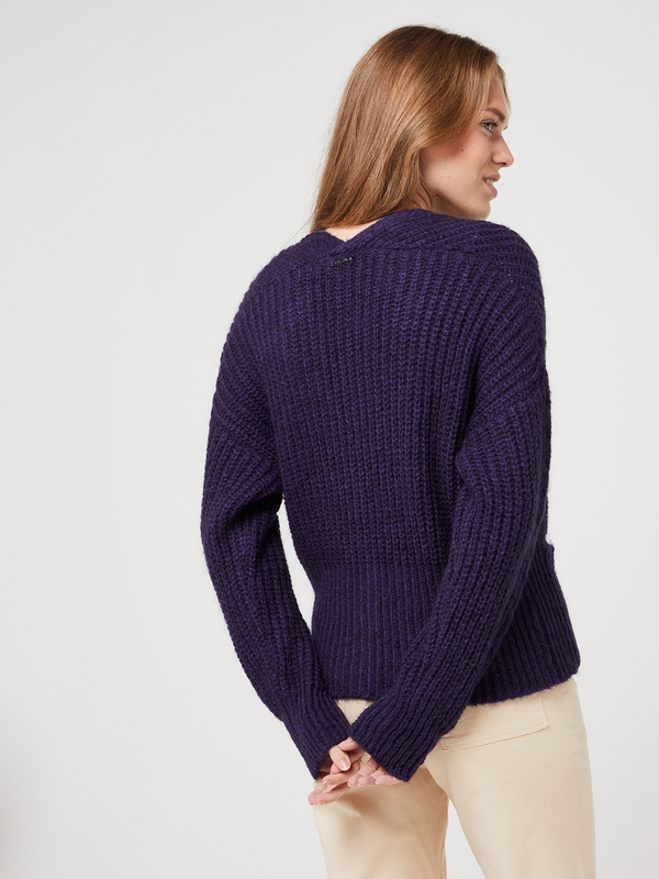 ONE STEP Gilet Maille Perle Avec Mohair Violet Photo principale