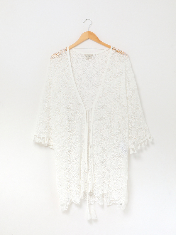 ESPRIT Kimono De Plage Blanc Photo principale