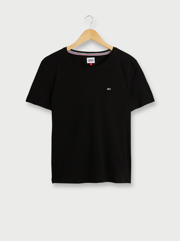 TOMMY JEANS Tee-shirt Basic, Col Rond Noir