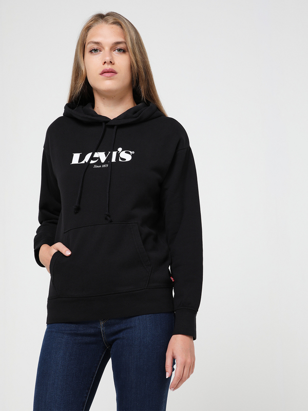 LEVI'S Sweat-shirt  Capuche Avec Logo Noir 1006179
